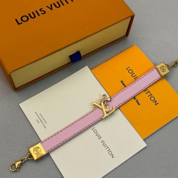 réplica,joyas,joyería,1:1,replica,fake,lujo,barato Pulsera de cuero con el logotipo de Louis Vuitton M8572E para hombre (KN77M)