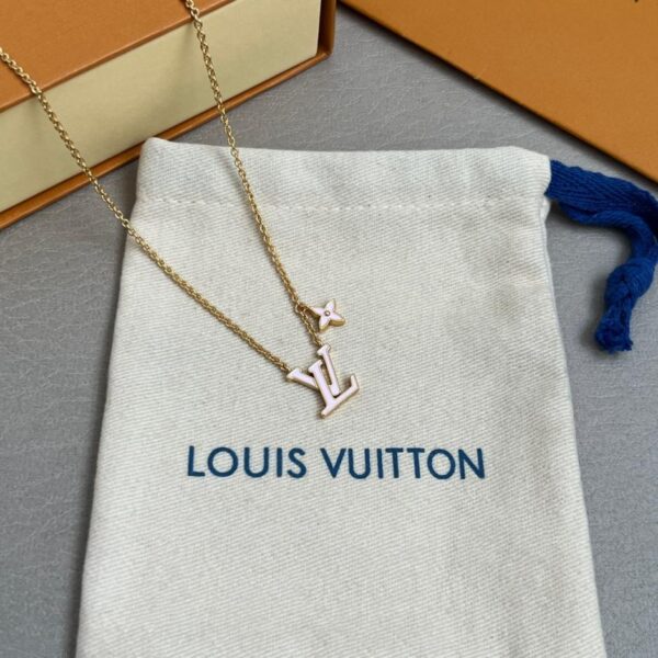réplica,joyas,joyería,1:1,replica,fake,lujo,barato Collar de cadena de cuentas con cierre de langosta y dije de esmalte de caramelo para hombre de Louis Vuitton (G7GZO)