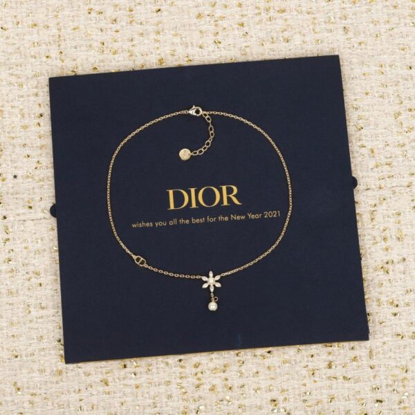 réplica,joyas,joyería,1:1,replica,fake,lujo,barato Collar de perlas CD con forma de flor pequeña de Dior (RQAYD)