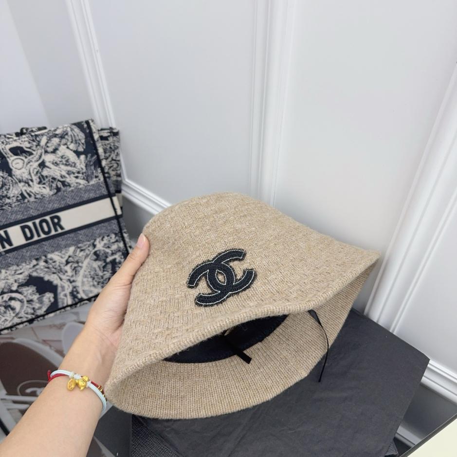 réplica,joyas,joyería,1:1,replica,fake,lujo,barato réplica,joyas,joyería,1:1,replica,fake,lujo,barato Gorro de punto de lana virgen CHANEL (XTM35)