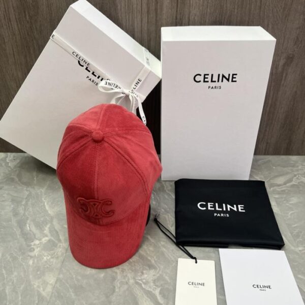 réplica,joyas,joyería,1:1,replica,fake,lujo,barato Gorra de béisbol de terciopelo de algodón con parche del logotipo de la web oficial de CELINE (JSF2U)