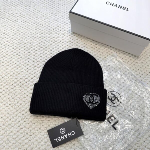 réplica,joyas,joyería,1:1,replica,fake,lujo,barato Gorro de punto con diamantes de imitación de Chanel (9N90R)