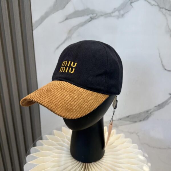 réplica,joyas,joyería,1:1,replica,fake,lujo,barato Nueva gorra de béisbol de pana de otoño e invierno de MIUMIU (OKPXB)