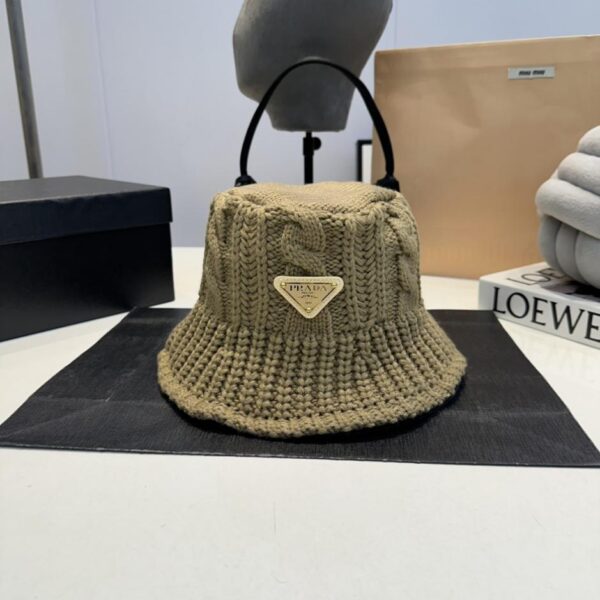 réplica,joyas,joyería,1:1,replica,fake,lujo,barato Sombrero de pescador de punto Prada de alta calidad (6A71H)