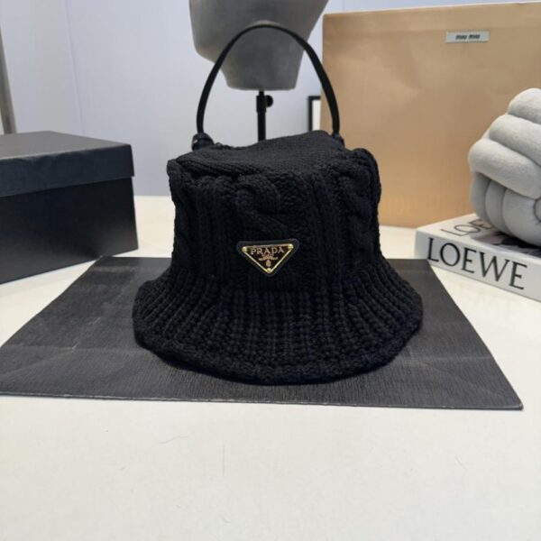 réplica,joyas,joyería,1:1,replica,fake,lujo,barato Sombrero de pescador de punto Prada de alta calidad (YV4O4)