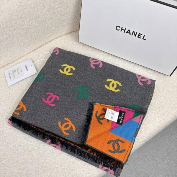 réplica,joyas,joyería,1:1,replica,fake,lujo,barato Bufanda con el logotipo arcoíris de Chanel (O381F)