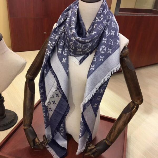 réplica,joyas,joyería,1:1,replica,fake,lujo,barato Chal clásico azul vaquero LV (AJLTK)