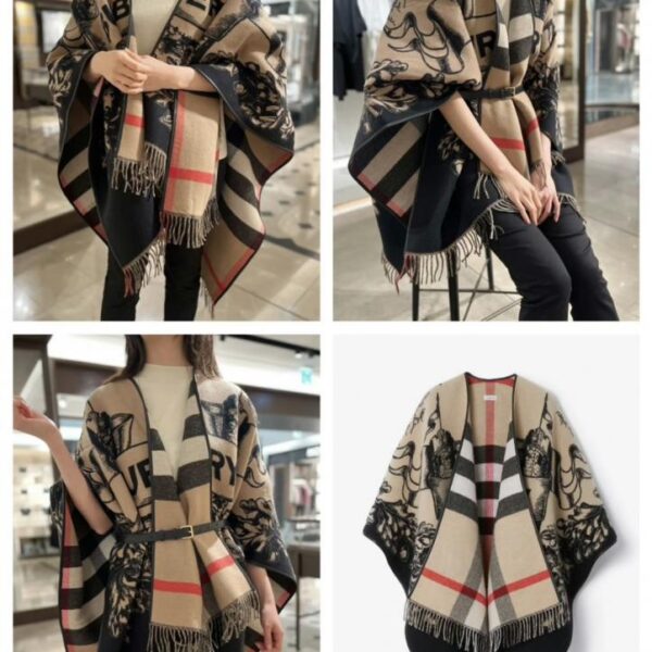réplica,joyas,joyería,1:1,replica,fake,lujo,barato La última capa de jacquard de doble cara con diseño de caballo caballero de Burberry (IPLR7)