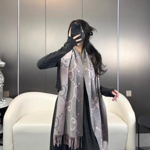 réplica,joyas,joyería,1:1,replica,fake,lujo,barato Bufanda clásica con borlas de jacquard de doble cara y doble G (XGDEJ)