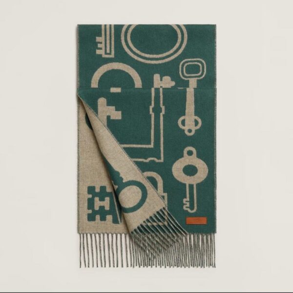 réplica,joyas,joyería,1:1,replica,fake,lujo,barato Bufanda de cachemira de doble cara con la llave de Hermes (QXXAH)