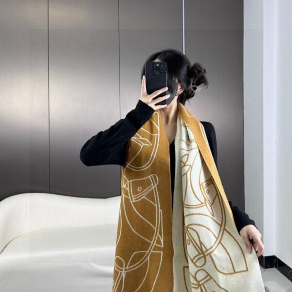 réplica,joyas,joyería,1:1,replica,fake,lujo,barato Bufanda nueva de Hermès (Geoff McFetridge) (6BPQJ)
