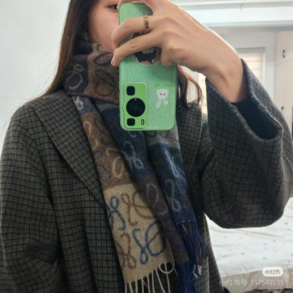 réplica,joyas,joyería,1:1,replica,fake,lujo,barato réplica,joyas,joyería,1:1,replica,fake,lujo,barato Bufanda unisex de jacquard con cuadros de Loewe (DDQMZ)