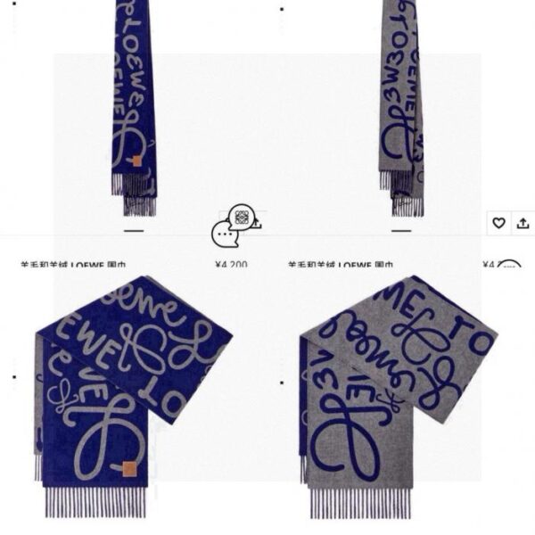 réplica,joyas,joyería,1:1,replica,fake,lujo,barato Bufanda de doble cara con grafiti de Loewe (BOZ5B)