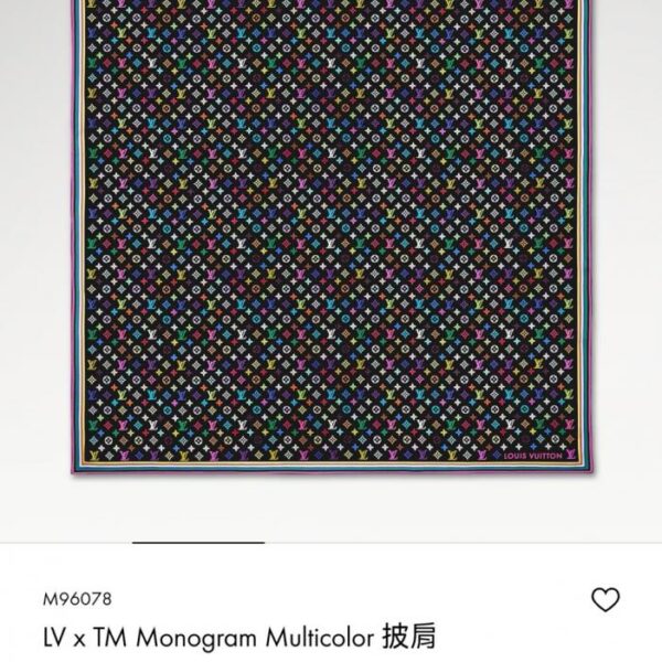 réplica,joyas,joyería,1:1,replica,fake,lujo,barato RLV2540 Doble cara del mismo color 70% cachemira 30% seda LV x TM «Monogram Multicolor» (N859Q)