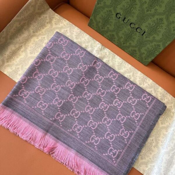 réplica,joyas,joyería,1:1,replica,fake,lujo,barato Chal Gucci 100 % lana jacquard de doble cara (H4Q0N)