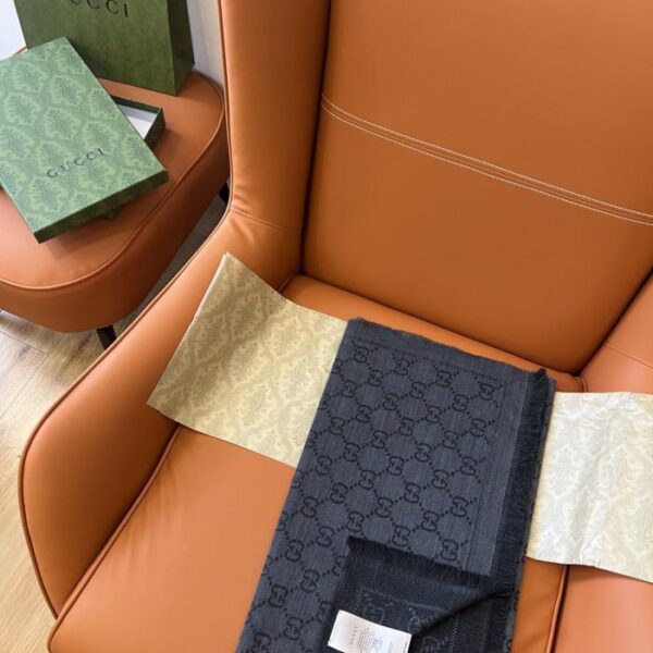 réplica,joyas,joyería,1:1,replica,fake,lujo,barato Chal Gucci 100 % lana jacquard de doble cara (Q53PB)
