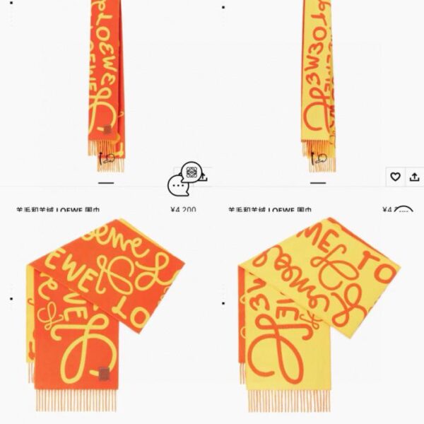 réplica,joyas,joyería,1:1,replica,fake,lujo,barato La última bufanda de doble cara con grafiti de Loewe es unisex (IZZTO)