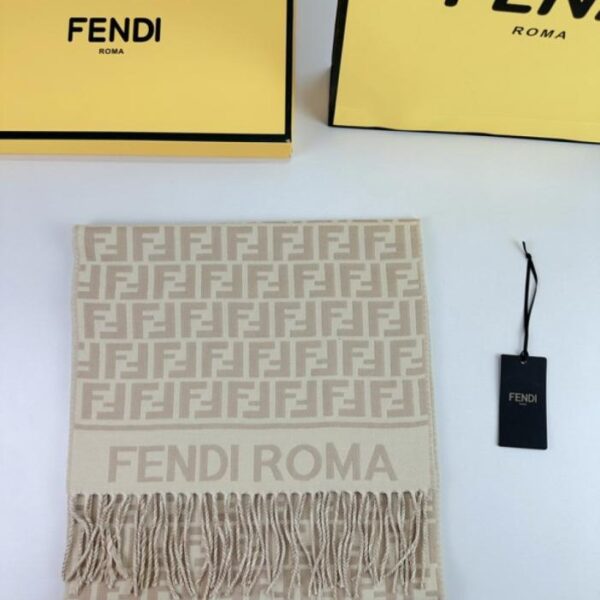réplica,joyas,joyería,1:1,replica,fake,lujo,barato FENDI [Bufanda larga de cachemir con borlas y logotipo FF] (C2H84)