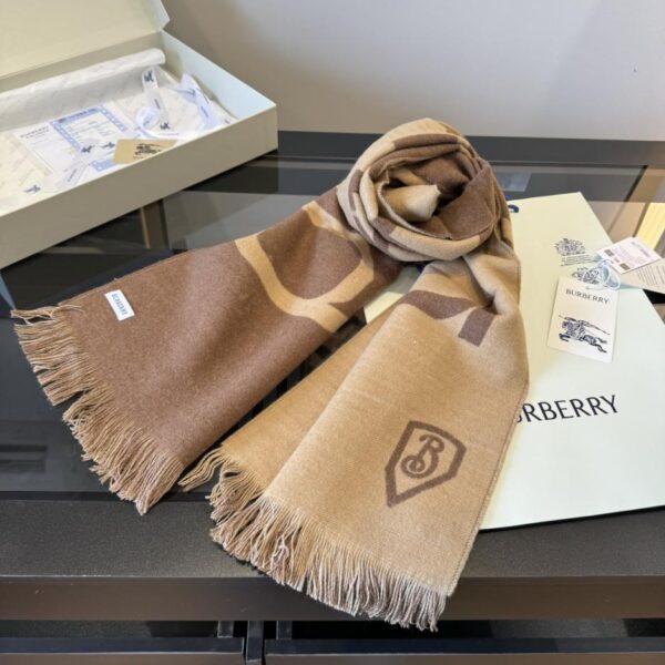 réplica,joyas,joyería,1:1,replica,fake,lujo,barato Nueva bufanda de cachemira bicolor con logotipo de doble cara de Burberry (R0MM0)
