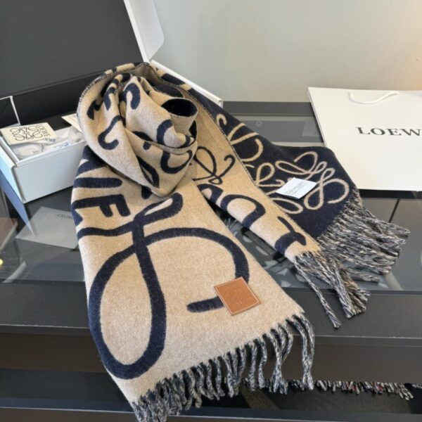 réplica,joyas,joyería,1:1,replica,fake,lujo,barato Bufanda de doble cara con grafiti de Loewe (8VA2C)
