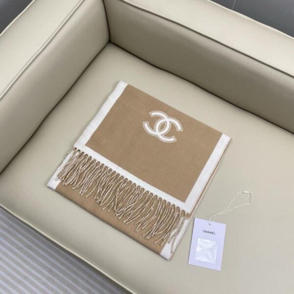 réplica,joyas,joyería,1:1,replica,fake,lujo,barato Bufanda de algodón bicolor CHANEL 24B (M2201)