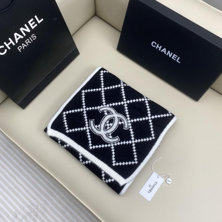 réplica,joyas,joyería,1:1,replica,fake,lujo,barato réplica,joyas,joyería,1:1,replica,fake,lujo,barato Bufanda de doble cara con diamantes huecos de Chanel (6PJ1I)