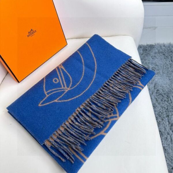 réplica,joyas,joyería,1:1,replica,fake,lujo,barato Nueva bufanda Hermès Entrelacs Equestres con estampado de cabeza de caballo (UNGI8)