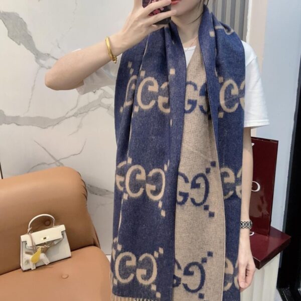 réplica,joyas,joyería,1:1,replica,fake,lujo,barato Bufanda de cachemira de doble cara Gucci New Big G (CT10Z)