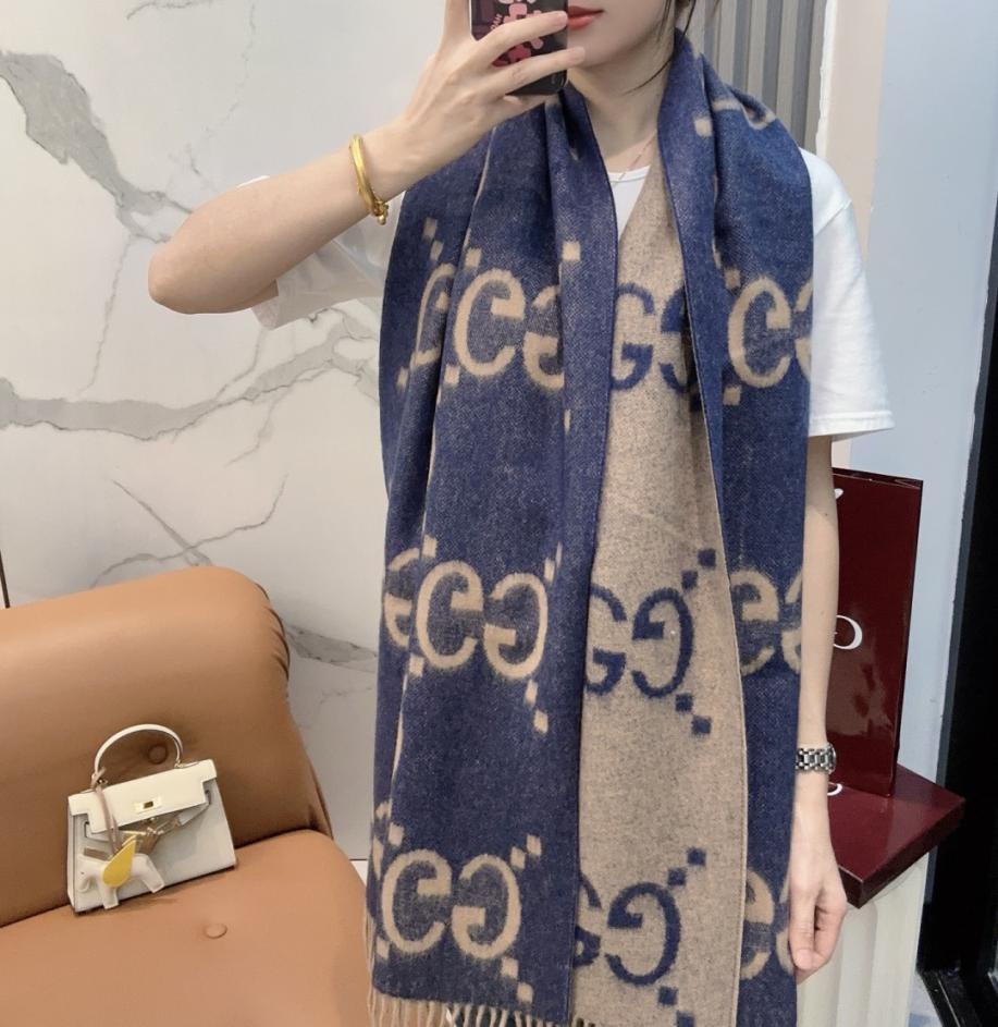réplica,joyas,joyería,1:1,replica,fake,lujo,barato réplica,joyas,joyería,1:1,replica,fake,lujo,barato Bufanda de cachemira de doble cara Gucci New Big G (CT10Z)