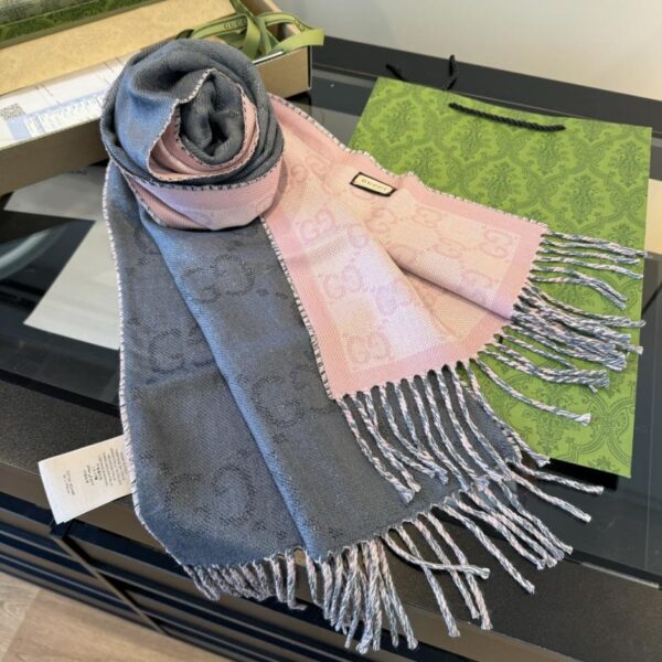 réplica,joyas,joyería,1:1,replica,fake,lujo,barato Nueva bufanda de jacquard de doble cara de Gucci para otoño e invierno (4JNOX)