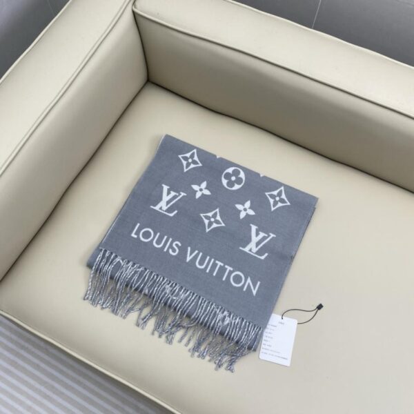 réplica,joyas,joyería,1:1,replica,fake,lujo,barato Bufanda Louis Vuitton All About Monogram negra y gris para hombre (LVE3E)