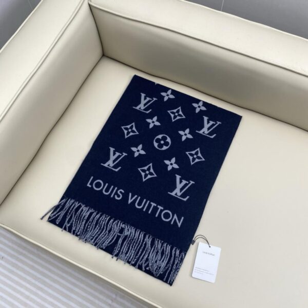 réplica,joyas,joyería,1:1,replica,fake,lujo,barato Bufanda Louis Vuitton All About Monogram negra y gris para hombre (DE5SS)