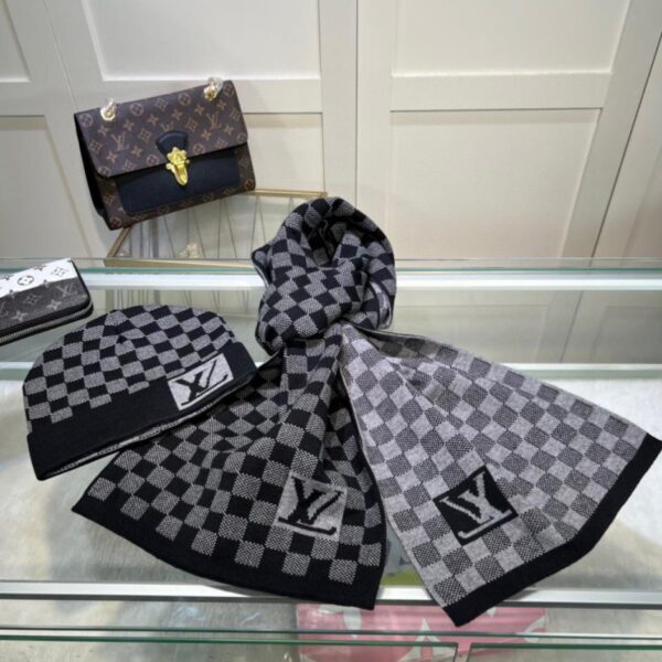 réplica,joyas,joyería,1:1,replica,fake,lujo,barato Sitio web oficial de Louis Vuitton: Conjunto de gorro y bufanda unisex de lana virgen y cachemira (I35ZC)