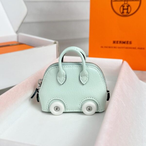 réplica,joyas,joyería,1:1,replica,fake,lujo,barato Bolide️ Hermes Mini Bowling Bag Llavero Bolso Colgante (T8VE6)