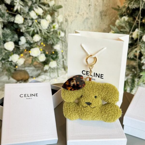 réplica,joyas,joyería,1:1,replica,fake,lujo,barato Adorno colgante con forma de corazón de peluche de cachorro del Arco del Triunfo de CELINE en 8 colores (3XY6L)