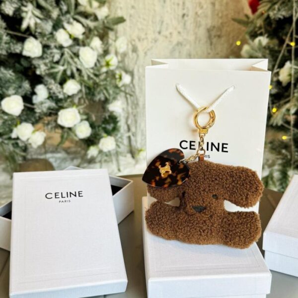 réplica,joyas,joyería,1:1,replica,fake,lujo,barato Adorno colgante con forma de corazón de CELINE con forma de cachorro del Arco del Triunfo (8 colores, V3Z8E)
