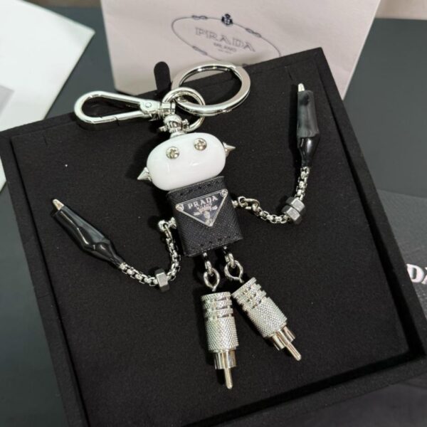 réplica,joyas,joyería,1:1,replica,fake,lujo,barato Llavero con colgante de robot Prada para bolso (95 MKO)