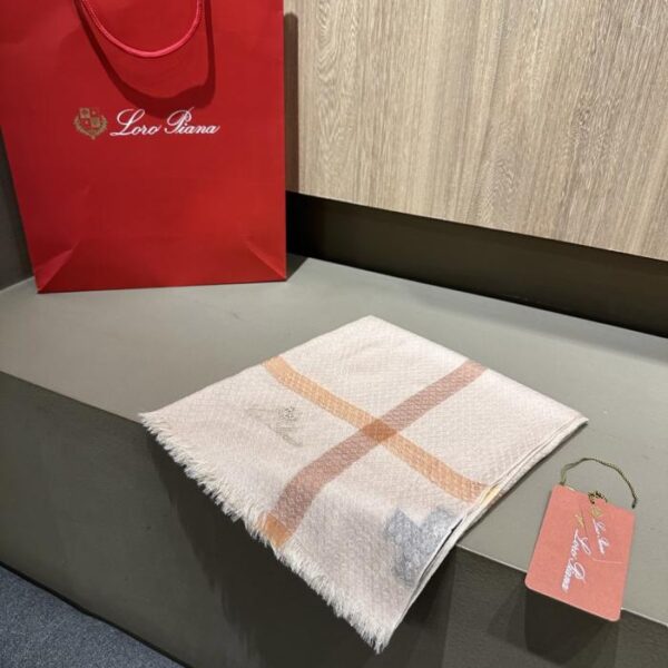 réplica,joyas,joyería,1:1,replica,fake,lujo,barato Pañuelo Loro Piana, sofisticado esquema de color, 100% lana soluble en agua (BALS2).