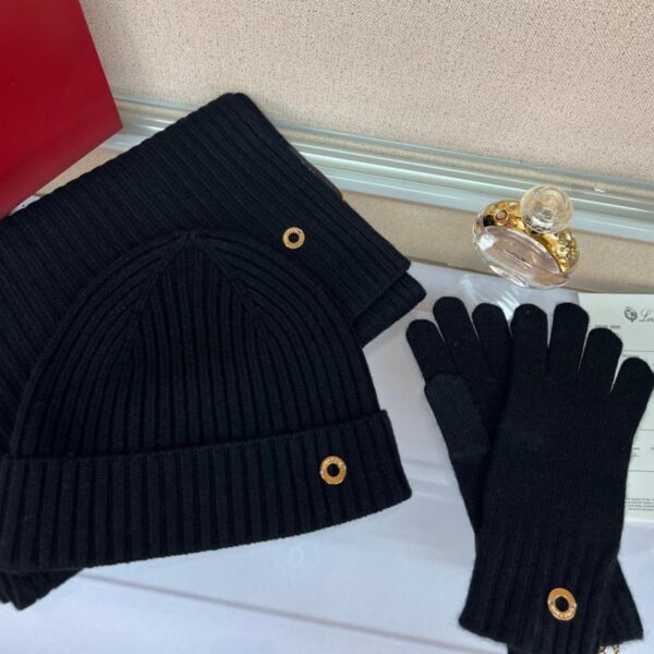 réplica,joyas,joyería,1:1,replica,fake,lujo,barato Conjunto de punto de cachemir Loro Piana con ribete cónico, gorro 100% cachemir (JN6KW)