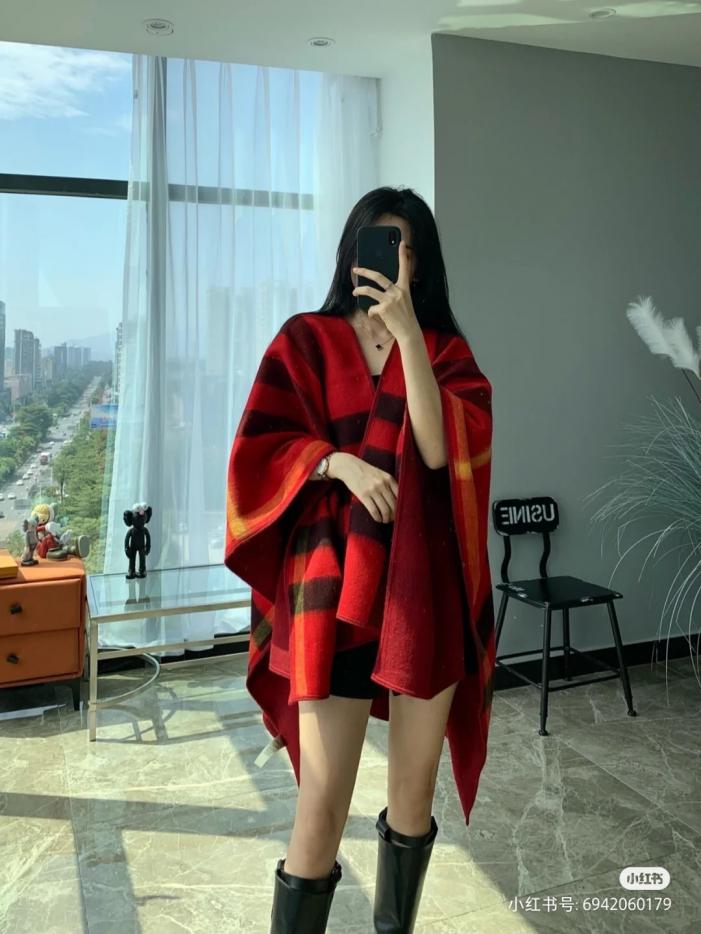 réplica,joyas,joyería,1:1,replica,fake,lujo,barato réplica,joyas,joyería,1:1,replica,fake,lujo,barato Capa reversible Burberry, 100% cachemir puro (T7T8K)