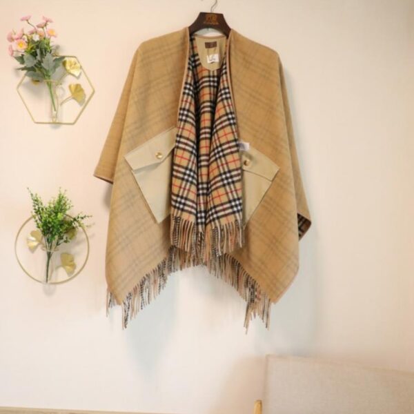réplica,joyas,joyería,1:1,replica,fake,lujo,barato Bolso acordeón Burberry de alta resistencia, capa de lana, reversible (AQ3TC)