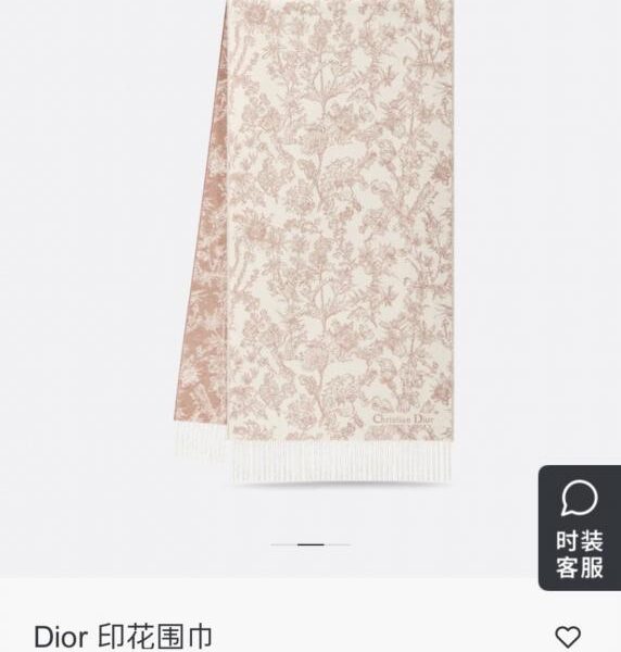 réplica,joyas,joyería,1:1,replica,fake,lujo,barato Bufanda bordada con estampado Dior Chardons (1X01L)