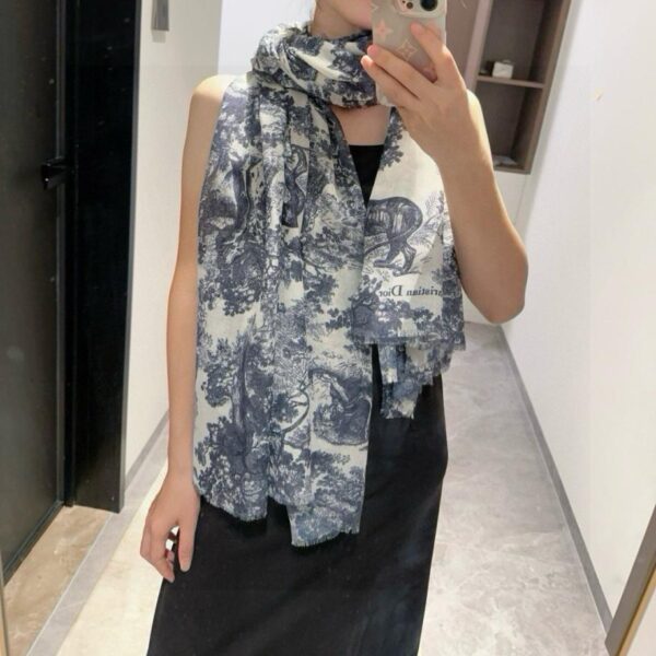 réplica,joyas,joyería,1:1,replica,fake,lujo,barato Bufanda/Chal Dior New Elegant Animal Jungle Silk Cashmere (FZ2F5)
