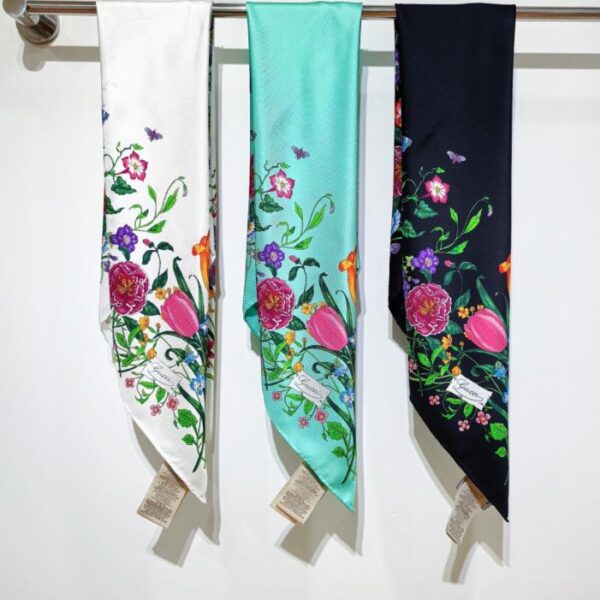 réplica,joyas,joyería,1:1,replica,fake,lujo,barato SGC 1118 momme doble faz 90x90cm sarga de seda Gucci «Floral» (JZ0E6)
