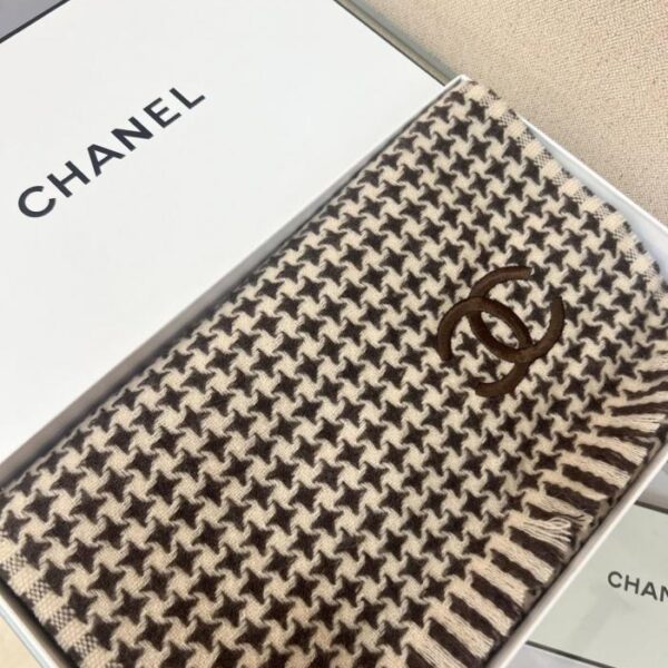 réplica,joyas,joyería,1:1,replica,fake,lujo,barato Bufanda de cachemir de punto con doble C de Chanel (10WFJ)