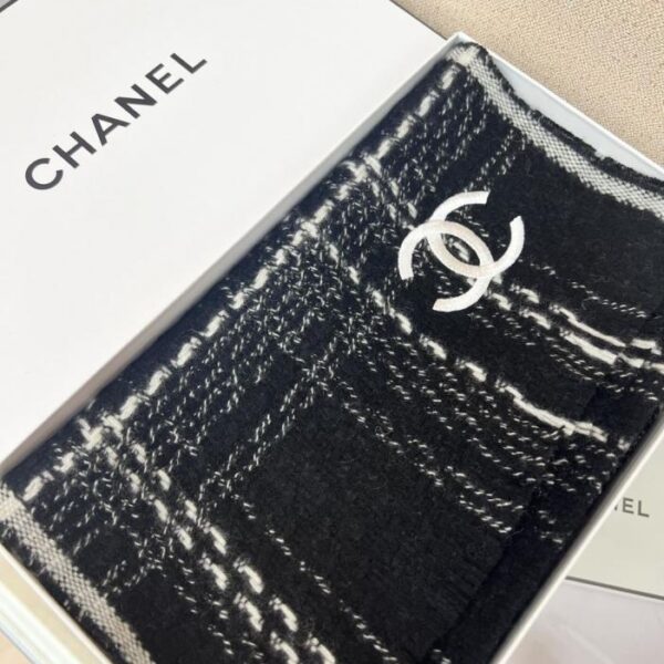 réplica,joyas,joyería,1:1,replica,fake,lujo,barato 【Bufanda de terciopelo con diseño de laberinto del alfabeto de Chanel】Bufanda larga de cachemir (FGJ3G)