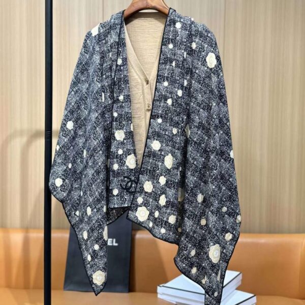 réplica,joyas,joyería,1:1,replica,fake,lujo,barato Nueva llegada de Chanel Otoño/Invierno: Tweed y Camelia – Pañuelo bicolor de doble cara (9YSQV)