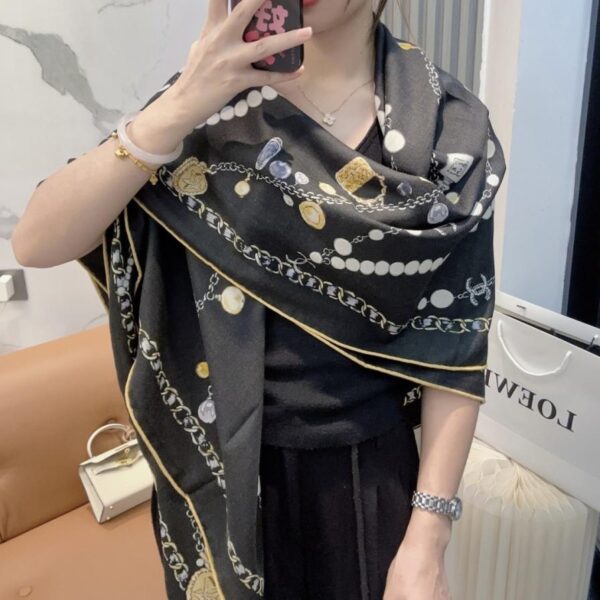 réplica,joyas,joyería,1:1,replica,fake,lujo,barato Collar de perlas y pañuelo de terciopelo de seda CHANEL (RL676)