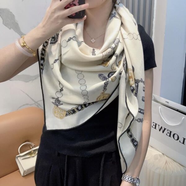 réplica,joyas,joyería,1:1,replica,fake,lujo,barato Collar de perlas y pañuelo de terciopelo de seda CHANEL (UQ3VT)