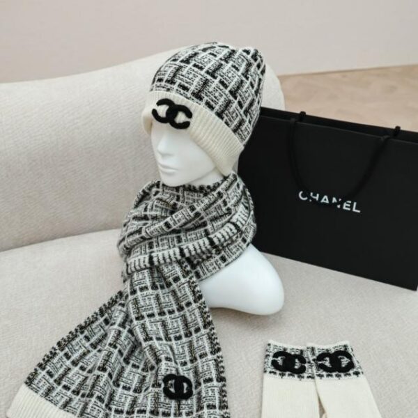 réplica,joyas,joyería,1:1,replica,fake,lujo,barato Conjunto de tres piezas de bufanda con logo de terciopelo de Chanel (I2IAE)